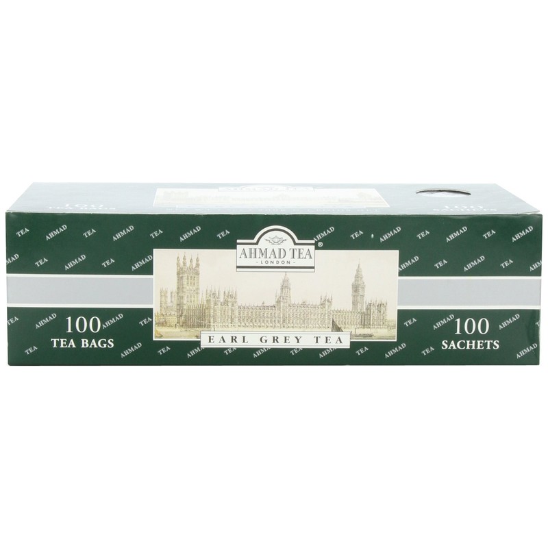 Ahmad Tea Earl Grey Tea, 100 Paper Enveloped Teabags (Pack