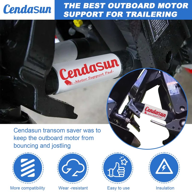 Outboard Transom Saver Trailering Support and Steer Stops, Wedge Outboard