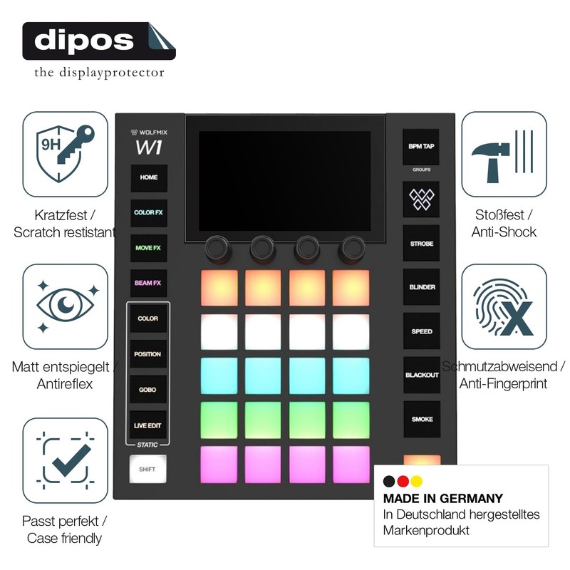 dipos I 2x Screen Protectors 9H Matte Compatible with Wolfmix