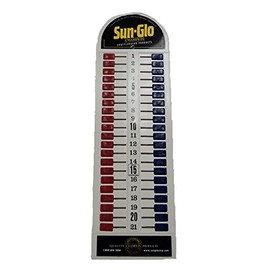 Sun-Glo Table Shuffleboard or Cornhole - Plastic Scoreboard - Red/Blue