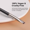 TEOYALL Flat Angled Eyeliner Brush, Soft Thin Slanted Synthetic Bristles