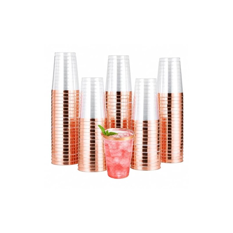 Vasos Elegantes de Pl?stico Transparente 12 Oz