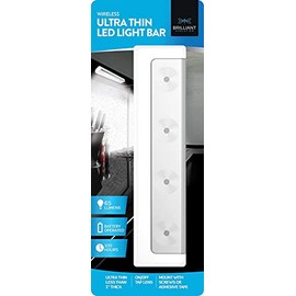Brilliant Evolution Wireless LED Stick On Light 2 Pack, Under Cabinet Lights Battery Operated, Under The Counter Lights for Kitchen, Under Counter Lights, Closet Lights, Tap Lights