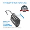 GIVERARE 4 Pack Combination Lock, 4-Digit Padlock Keyless, Resettable Luggage