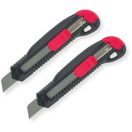 Alvin SN450 Pack of 2 Multi-Purpose Cutters; Heavy-duty Utility Knife; Precision Trimmer for Cardboard, Foam, Mat Board; Office and Craft Cutting; Safety Lock; Ergonomic Handle