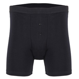 P&S Healthcare Ltd Mens Absorbent Boxer Short - ncontinence Boxer- Black and White- Washable/Reusable/Eco-Friendly - Black and White (Large, Black)