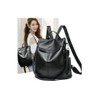 shepretty Women’s Anti-Theft Backpack, Shoulder Bag, School Bag Leather, B0298-bk
