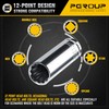 pgroup 1/4" Drive Socket Set, 16PCS 12-Point Deep and Shallow