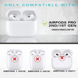OETKER Compatible Airpods Pro 2nd/1st Generation Case Cover Clear with Cleaner Kit & Lock, Soft Shockproof AirPods Pro 2 Case 2022/2023 Transparent iPods Pro 2 Gen Case for Airpods Pro 2nd/1st Gen