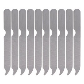 Parts 10 Pcs Stainless Steel Double-sided Metal Nail Files for Fingernails & Toenails