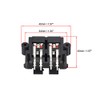 sourcing map 2 Row 4 Way Spring Speaker Terminal Clip