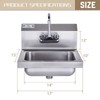 HALLY Stainless Steel Sink for Washing with Faucet, NSF Commercial