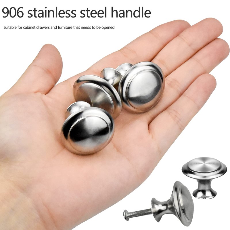 20 Pieces 30mm Cabinet Knobs, Round Mushroom Drawer Knobs Handles
