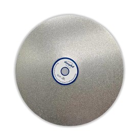 Diamond Flat Lap Disc, 10 Inch, 180 Grit, 1 Inch Arbor, for Gemstone Glass Ceramics Grinding Polishing (180 Grit)