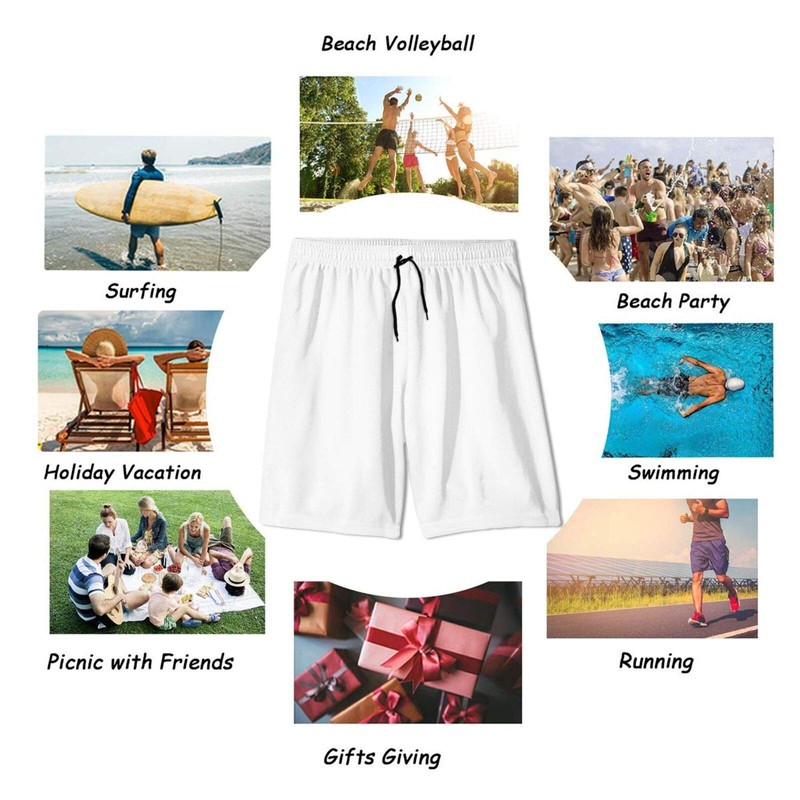 Amextrian Mens Quick Dry Swim Trunks with Mesh Lining, Summer