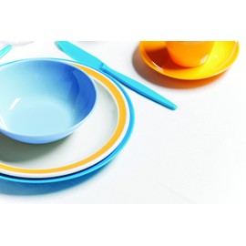 Harfield 15cm Polycarbonate Plastic Bowl - Summer Blue (Pack of 4)