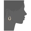 GUESS "Basic" Gold Small Oval Logo Hoop Earrings