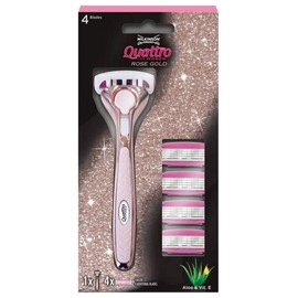 Wilkinson Quattro For Women Rose Gold 1 Razor + 4 Blades