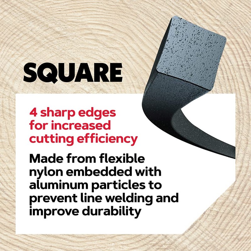 Oregon Square Nylium Heavy-Duty Trimmer Line, 2.4 mm X 60