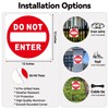 (2 Pack) Do Not Enter Sign, 12x12 Inches Keep Out
