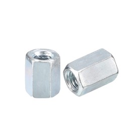 sourcing map 20pcs M6x10x12mm Coupling Nuts - Galvanized Carbon Steel Hex Threaded Rod Coupler for Furniture, Electronic, Industrial