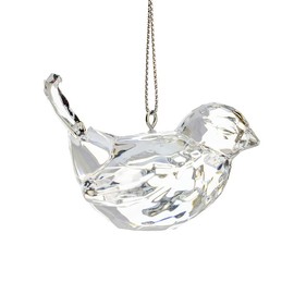Gisela Graham Crystal Glass Effect Bird Hanging Christmas Decoration