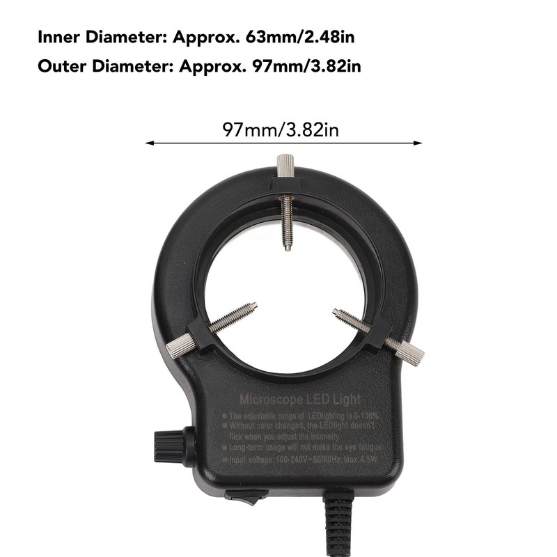 Microscope LED Light Source Professional Adjustable Brightness LED Microscope Lamp