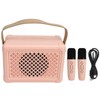 Mini Karaoke Machine with 2 Wireless Microphones Portable Bluetooth Speaker