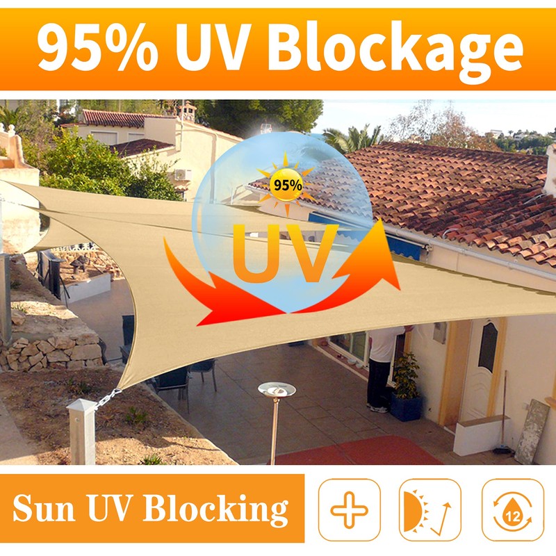 SHADESPEARE Toldo de vela triangular marrón de 8 x 8