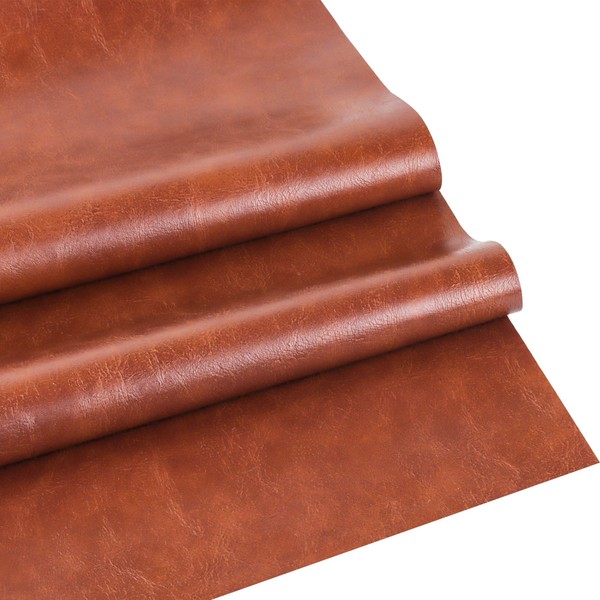 Faux Leather Sheets Smooth Surface One Yard Leather Fabric for