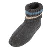 Haflinger Hüttenschuh Paul High Unisex-Adult-Gum Rubber, Grau/graphit/blau/beige, 44 EU