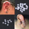 BodyAce 100pcs Clear Silicone Earrings Backs, Clear Piercing Disc for