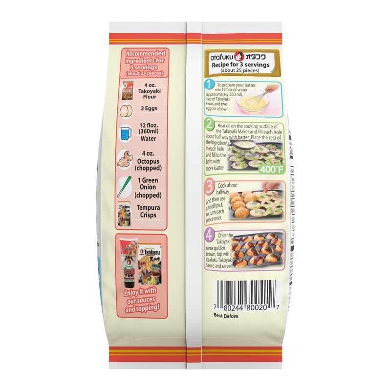 Otafuku Takoyaki Flour for Japanese Takoyaki Octopus Balls, 16 Oz