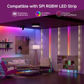 BTF-LIGHTING 2.4G WiFi DR04W SPI RGBW Controller RC03RF RF Remote Tuya APP/Smart Life/Google Home/Alexa Control Support SK6812RGBW SMD/FCOB WS2814 IC RGBW etc Addressable RGBW LED Strip STA Mode