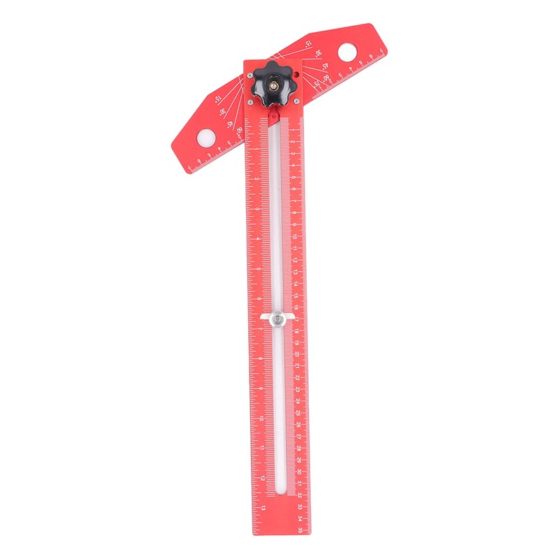 T Square Ruler Protractor for Crafting Aluminum Alloy Woodworking Scriber