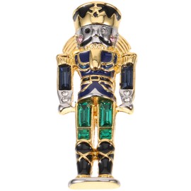 GALPADA Nutcracker Brooch Decor Nutcracker Soldier Lapel Pin Shawl Pin Cute Brooch Hat Pin Cute Lapel Pin Nutcracker Soldier Brooch Clothes Pin Nutcracker Soldier Pin Gilded Alloy Puppet