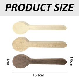 3 Pieces Wooden Spoons, Carved Wood, Wood for Carving, Spoon Carving Set, Wood Carving Spoons, Carving Wood Blanks, Small Wood Carvings (Raw Wood Color)