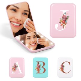 STINI Makeup Mirror - Makeup Mirror with Light, Compact Mirror, Small Pocket Mirror, Portable Makeup Mirror 1X/3X Magnification Compact LED Mirror Initial J