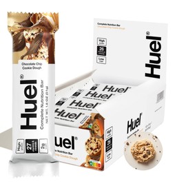 Huel Complete Nutrition Vegan Protein Bars | Cookie Dough | 13g Protein | 27 Vitamins & Minerals, 2g Sugar, Non-GMO, 100% Plant Based Snack | 12 Pack