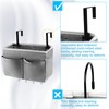 Frjjthchy Bedside Storage Organizer 5 Pockets with 4 Hooks Hanging