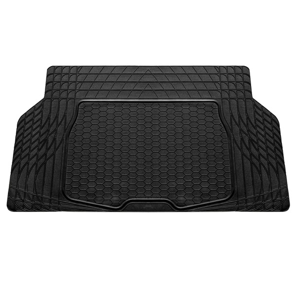 FH Group F16403BLACK ClimaProof™ for all weather protection Universal Fit Black Cargo Mats fits most Cars, SUVs, and Trucks (Semi Custom Trimmable Vinyl, 55” x 32)