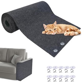 Cat Scratching Mat, 118"x15.8" Trimmable Self-Aadhesive Cat Scratch Carpet, Furniture Protectors from Cats Scratching, DIY Cat Scratching Pads for Couch Furniture Wall Cat Tree, Cat Climbing Wall