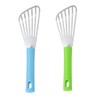 2 PCS Fish Spatula，Square Slotted Egg Spatula Turner with Stainless