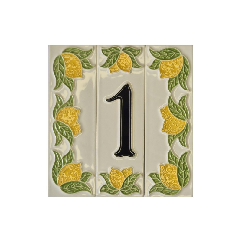 Italian Hand Painted Lemon Ceramic Tiles with the Option of