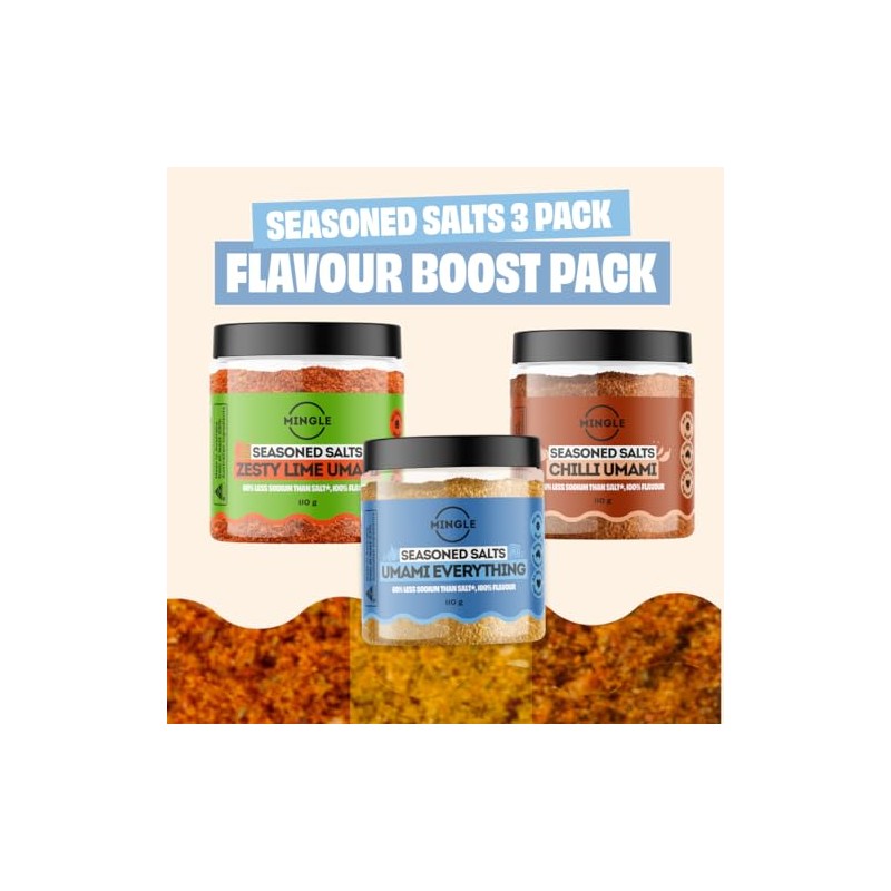Mingle Seasoning No Nasties Seasoned Salt Jars 3 Pack