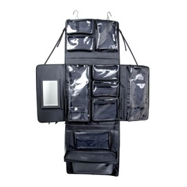 UELLE Wig-A-Way : Travel hair/Wig bag, Store and Organize your wigs, Carries cosmetics, toiletries, and hair tools, Hangs on door or wall.