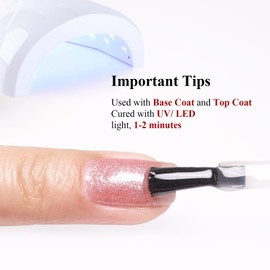 Ozzeal Glitter Gel Polish, Light Pink Iridescent Glitter Gel Nail Polish Sparkle Shimmer Summer Rainbow Soak Off LED UV for Art DIY Manicure 15ML