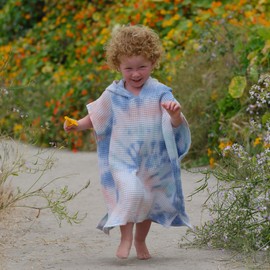 Shwally The Hand-Dyed Original Ponchos - One-Of-A-Kind Designs - Perfect For Beach & Bath Time With 100% Organic Cotton