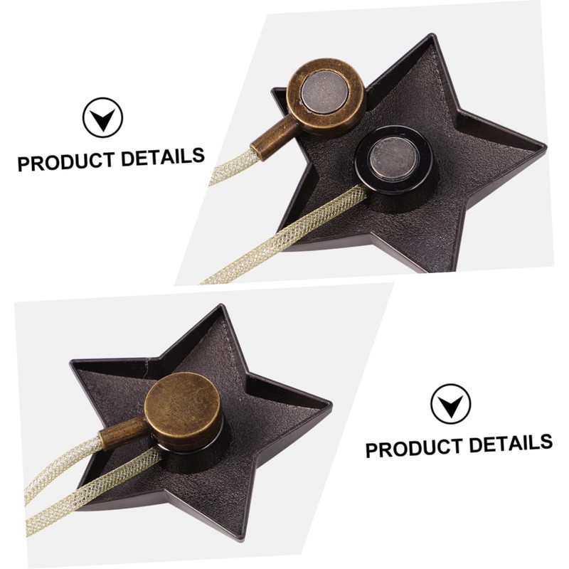 Ciieeo Magnetic Curtain Tiebacks Elegant Star Design Easy to Use