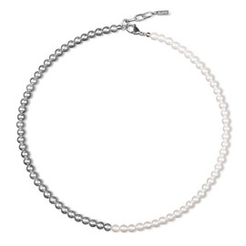 GAVU Men’s Shell Pearl Beaded Necklace, Pearl Necklace for Men 20"